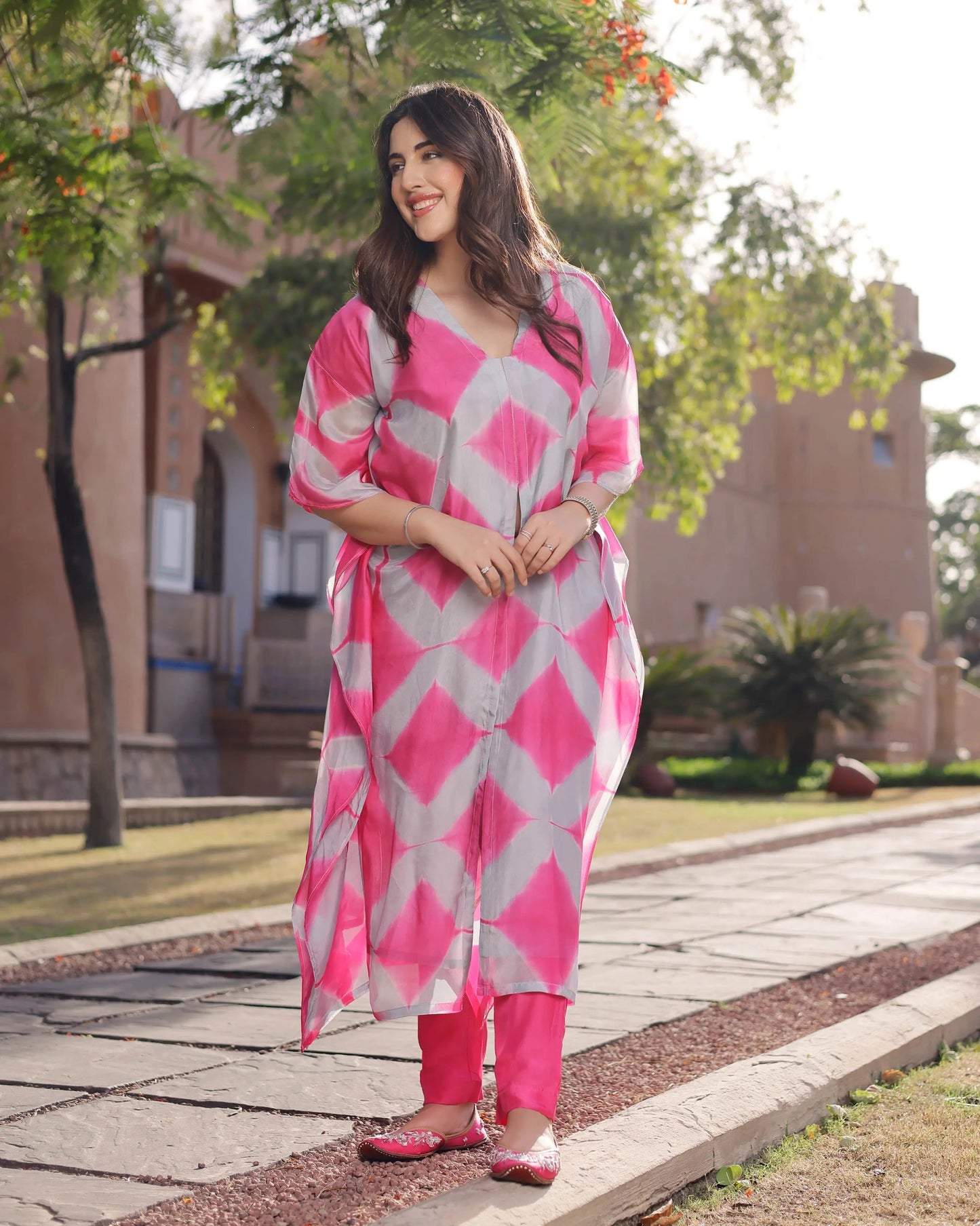 Athena Silk Tie & Dye Kurta Set My Store