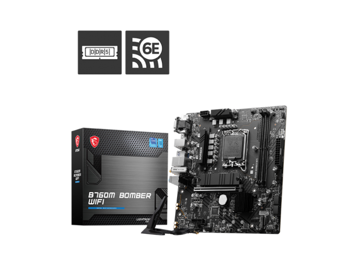 MSI B760M BOMBER WIFI DDR5 Motherboard For Intel 12th | 13th | 14th Gen