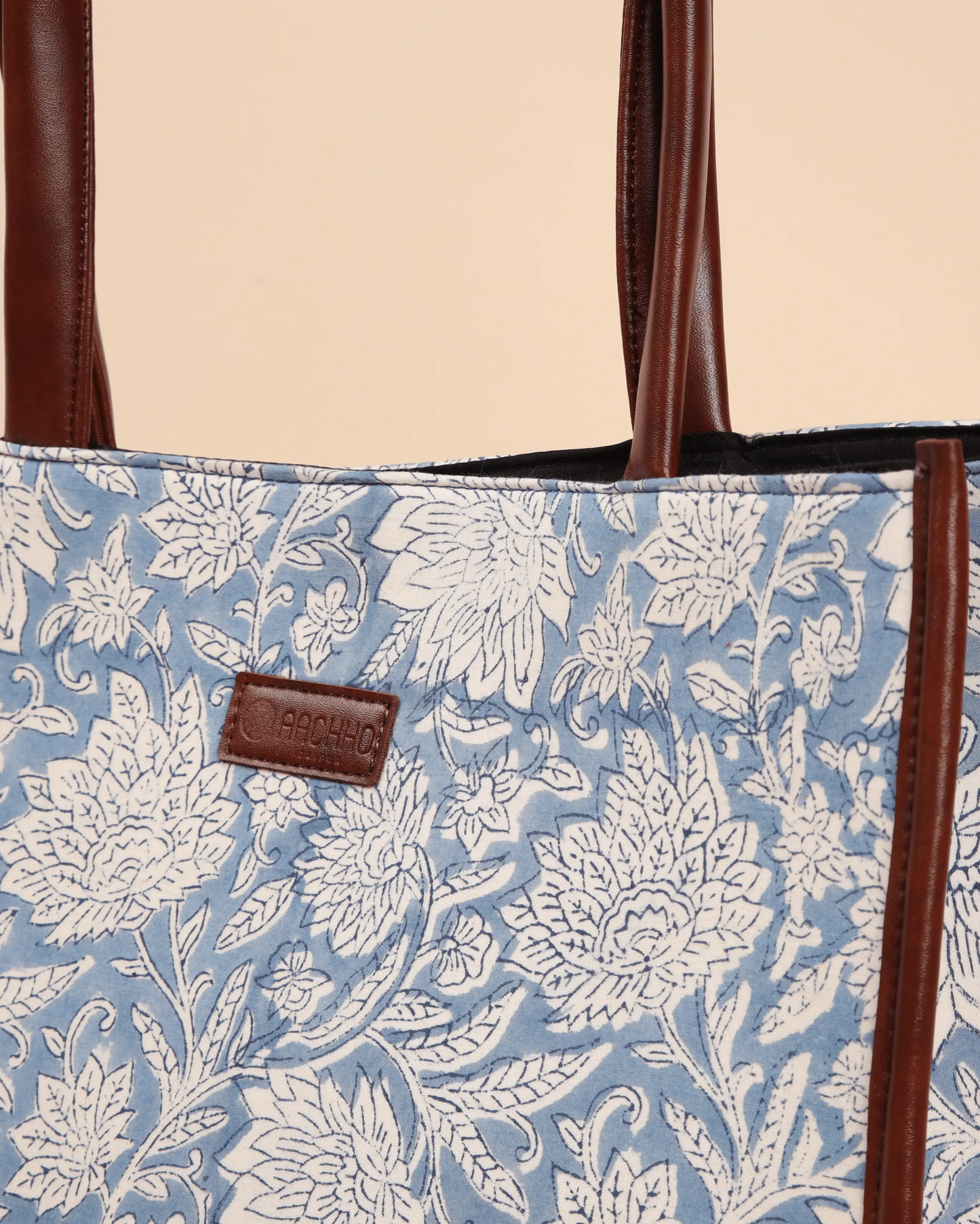 Sea Shells Handblock Square Tote Bag My Store