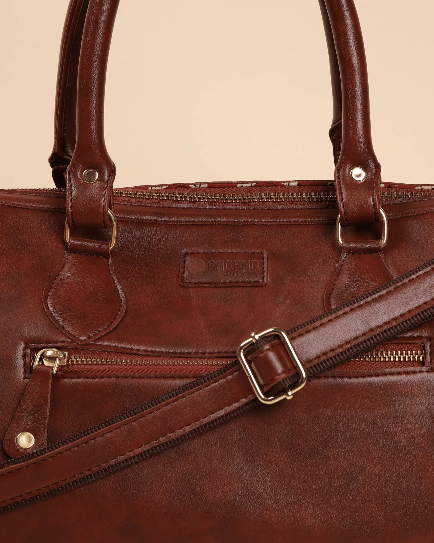 Walnut Whispers Handblock Duffle Bag My Store
