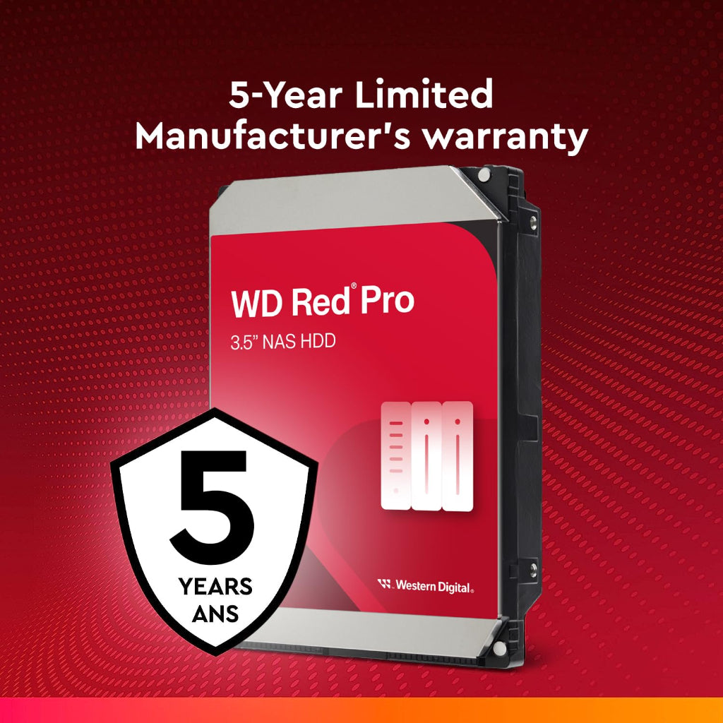 Western Digital WD Red Pro 10TB NAS Internal HDD 7200RPM SATA 6Gb/s 512MB Cache 3.5 Inch WD103KFBX