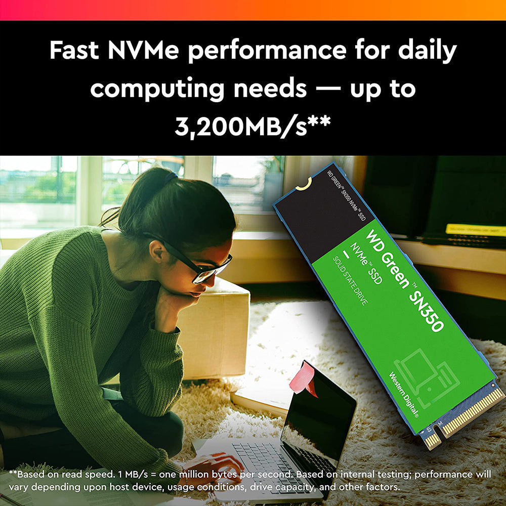 Western Digital Green SN350 1TB M.2 NVMe PCIe 3.0 Internal SSD
