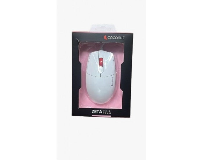 Coconut Wired Mouse White ZETA
