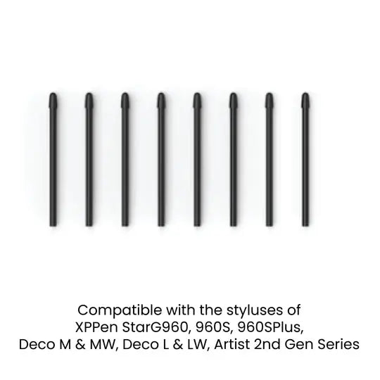 XPPen Tablet Nibs AC04 for P01, P05, P03 stylus Pack Of 10 for (Star 01, 02, 03, G430, G430S, G540, G640 & Star 06), P05 stylus ( Deco 03, Star G640S, Artist 15.6, Artist 13.3V2, Deco 01 v2 ) & ( Star 04, 05 & Deco 01)