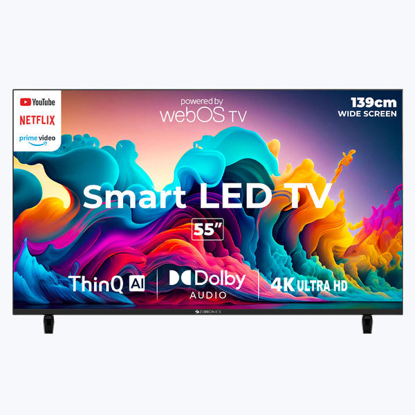 Zebronics Led TV Quanta Pro Zeb-55W2 Series 55' 4K Smart Ultra HD Display