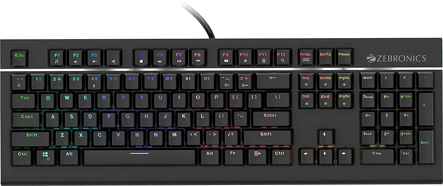 Zebronics Zeb-MAX PRO V2 Premium Mechanical Gaming Keyboard