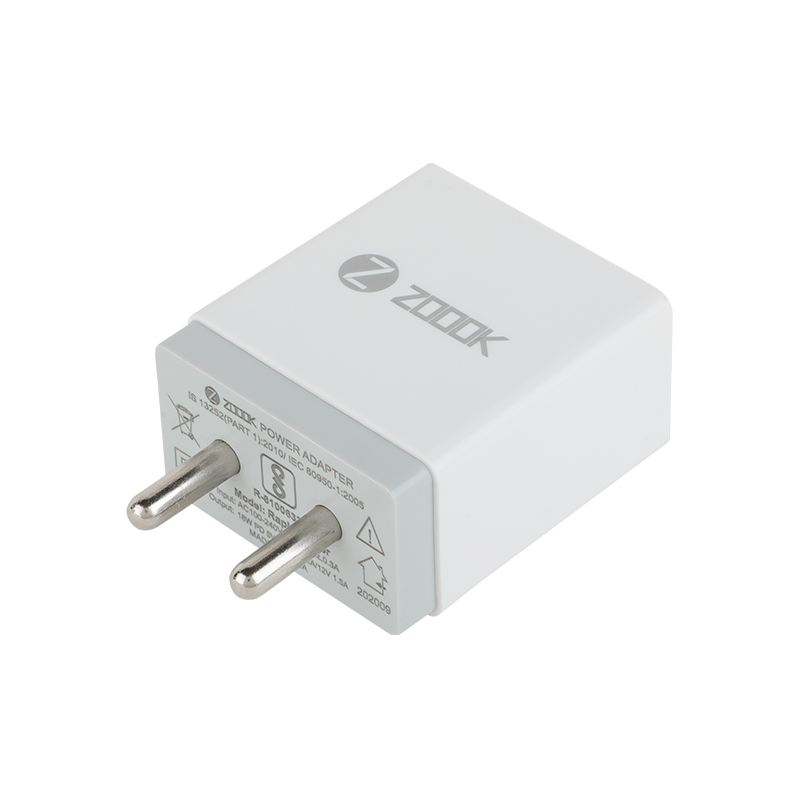 Zoook Rapid Power 18 W PD Fast Charging 2 Port USB Charger with Cable