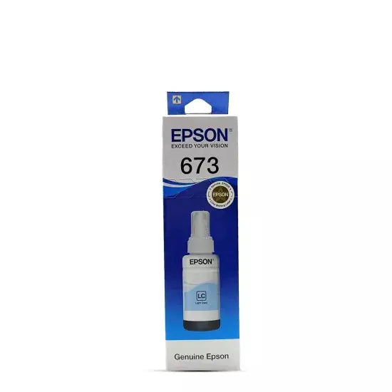 Epson 673 Light Cyan Genuine Inkjet Ink Bottle 70ml