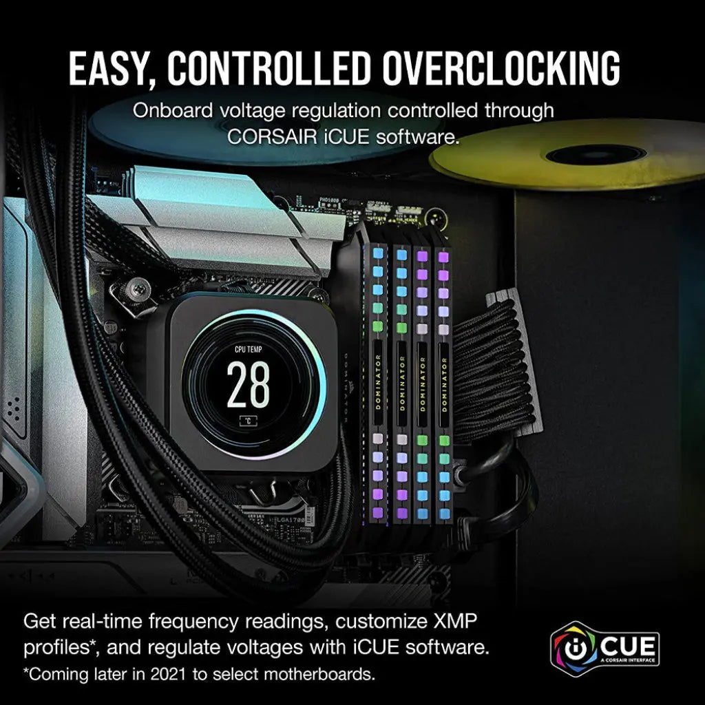 Corsair Dominator Platinum 32GB (2x16GB) DDR5 RAM 6000MHz CL36 RGB Gaming Desktop Memory