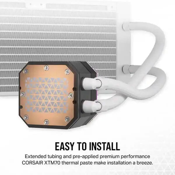 CORSAIR iCUE H115i ELITE CAPELLIX XT 360mm RGB AIO CPU White Liquid Cooler