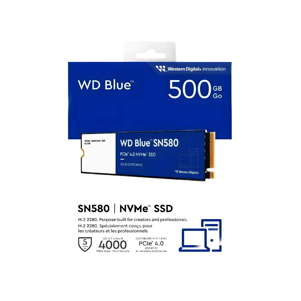 WD Internal SSD NVMe Blue 500GB SN580