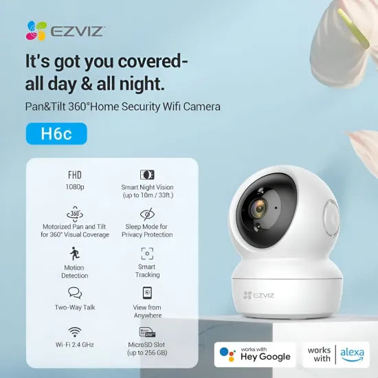 EZVIZ H6C 4MP IP WiFi Dome Camera 2k Two Way Audio