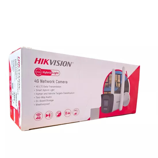 Hikvision IP 4MP Bullet Camera With 4G Sim Supported Dual Light 4MM Two Way Audio DS-2CD1043G2-LIDUF 4GSL