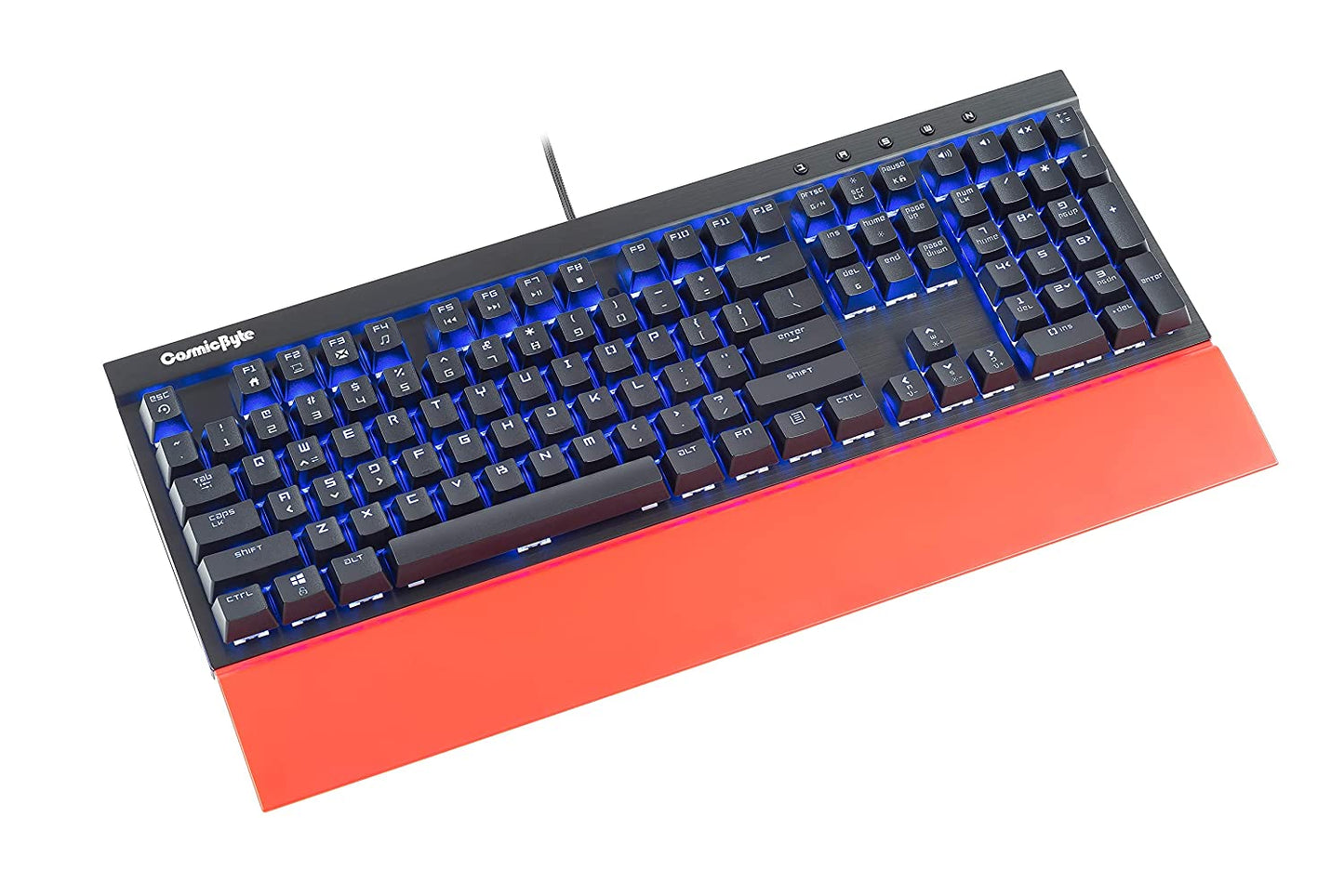 Cosmic Byte CB-GK-03 Black Eye Wired Gaming Aluminium Mechanical Keyboard, Real RBG Backlit with Effects