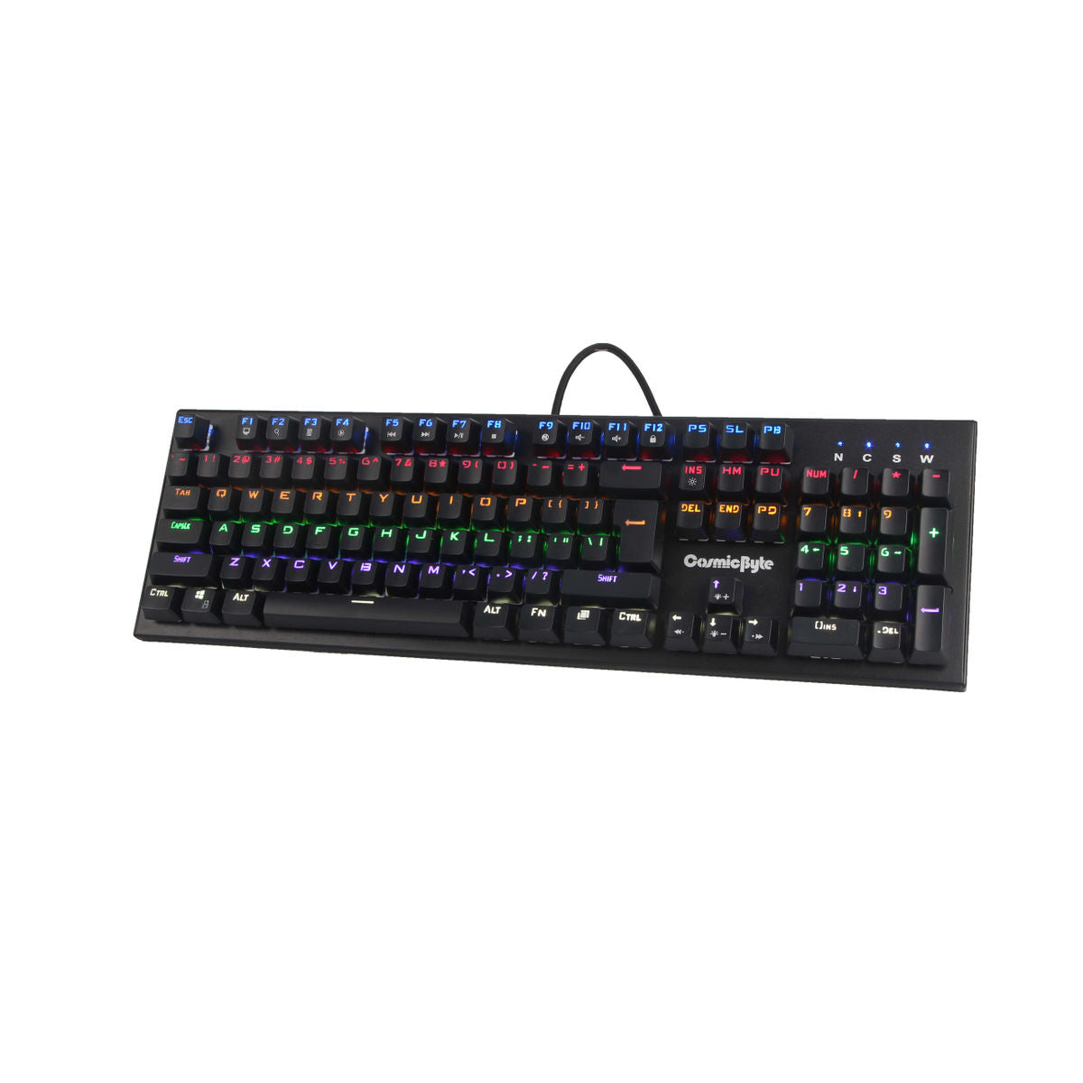 Cosmic Byte CB-GK-07 Aurora Mechanical Wired Gaming Keyboard with Rainbow LED, Anti-Ghosting