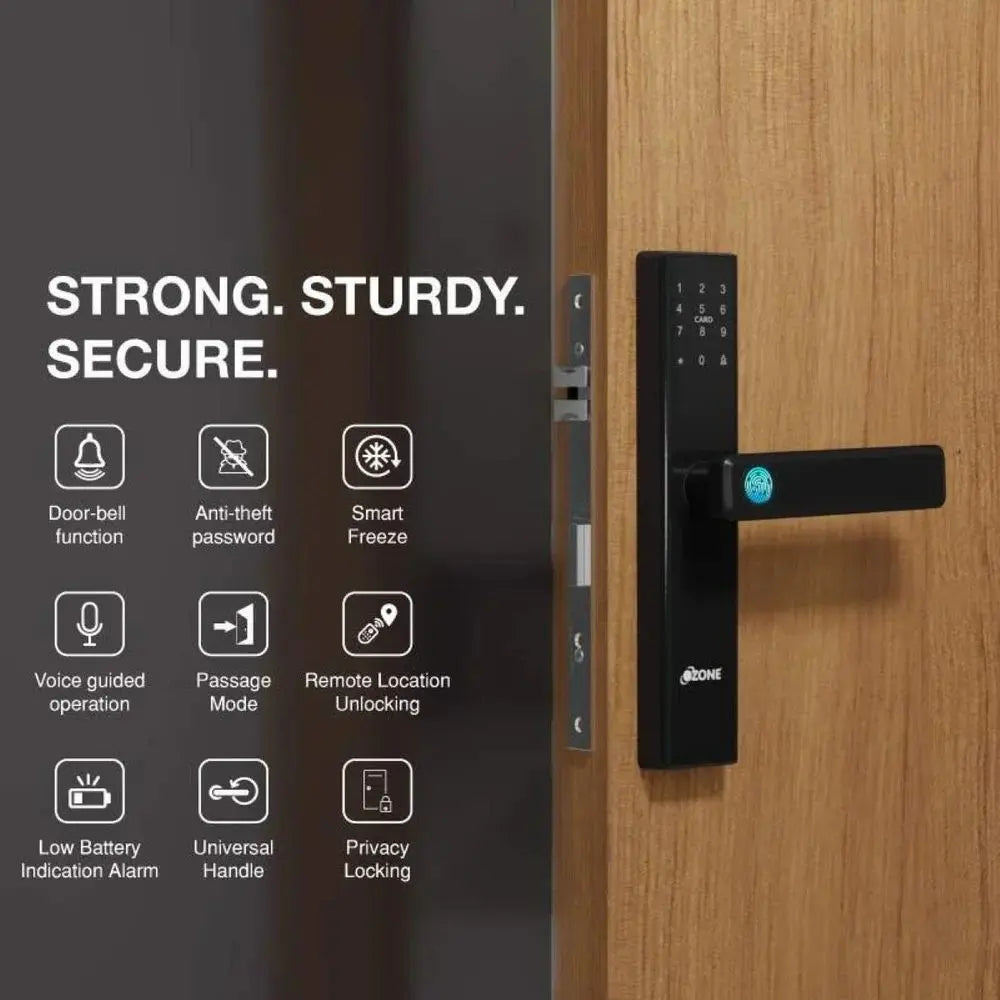 Ozone OZ-FDL-02-LIFE LITE Morphy Life Lite-2 Wi-Fi Smart Door Lock with 4-way access Door Thickness: 30-65 mm