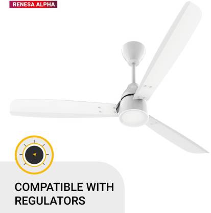 Atomberg Renesa Alpha 1200 mm Energy Saving 3 Blade Ceiling Fan White