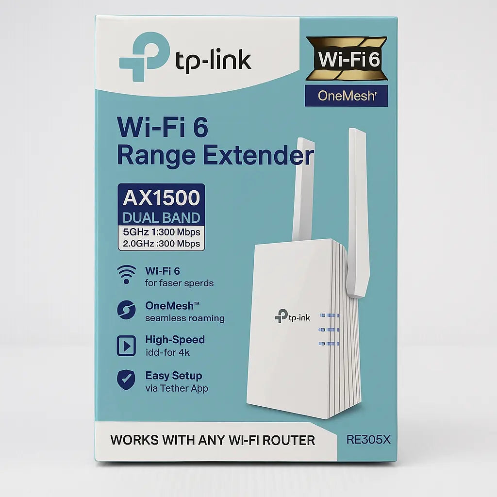 TP-Link RE505X AX1500 Wi-Fi 6 Range Extender, Up to 1500 Mbps Speed