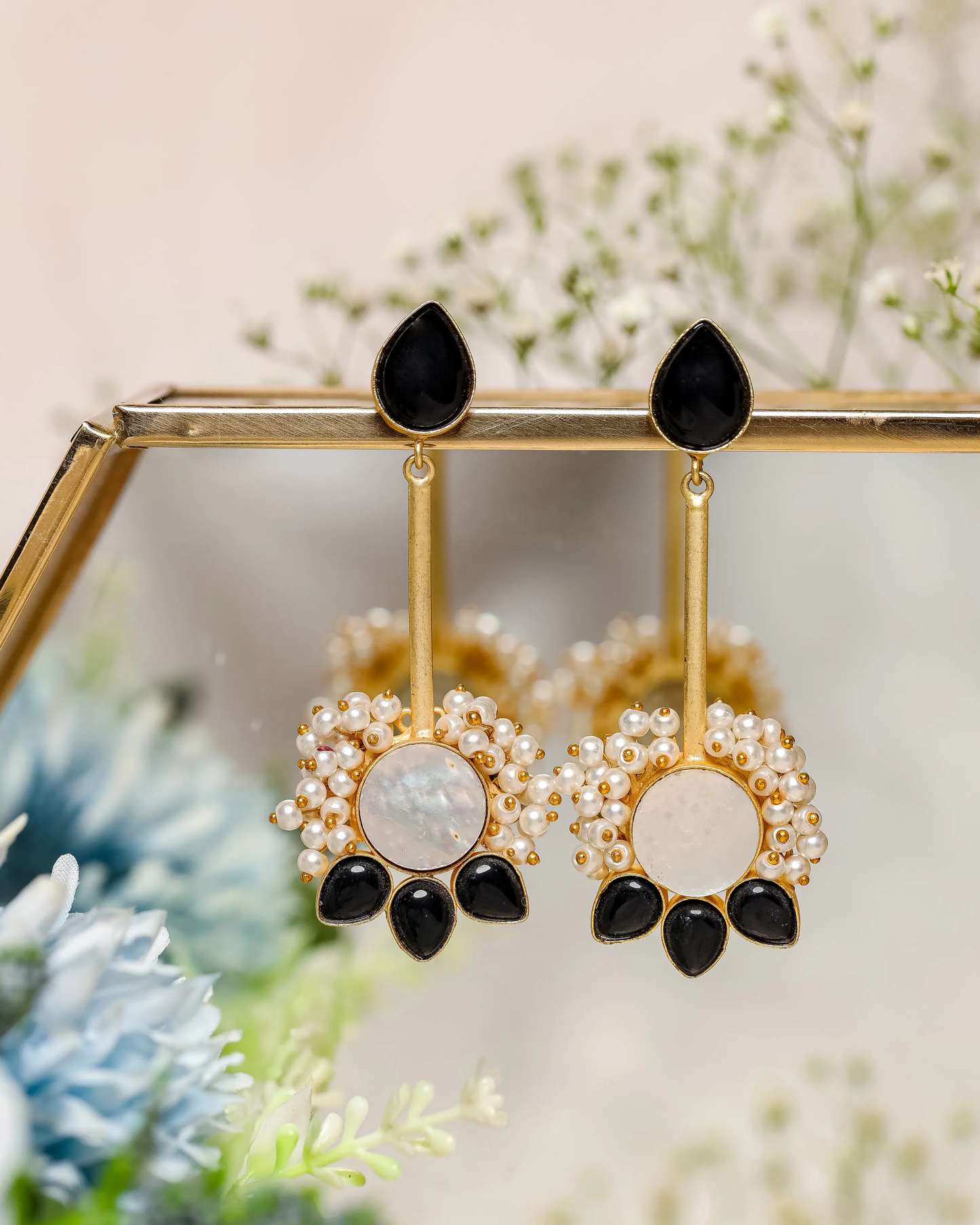 Stone Appeal Handcrafted Brass Earrings My Store