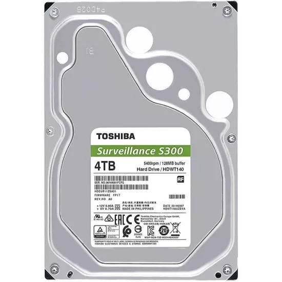 Toshiba 4TB SATA 3.5 Inch Surveillance Hard Disk