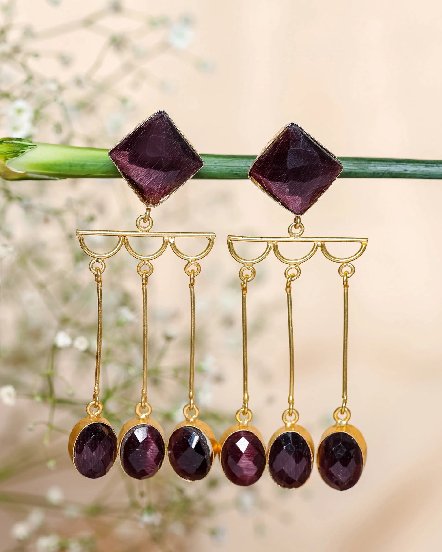 Violaceous Handcrafted Brass Earrings My Store