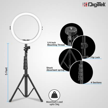 Digitek Ring Light DRL 12C 12 inch Ring Light with Tripod Stand