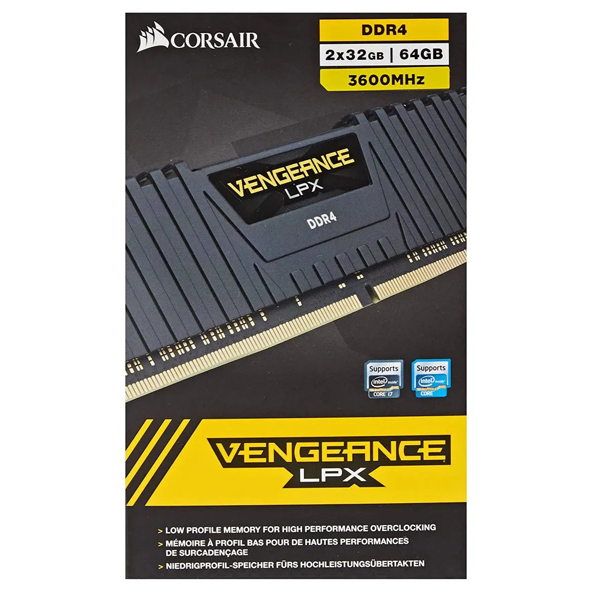 Corsair Vengeance LPX RAM 3600MHz DDR4 32GB (2 x 16GB) Desktop Memory with HeatSink