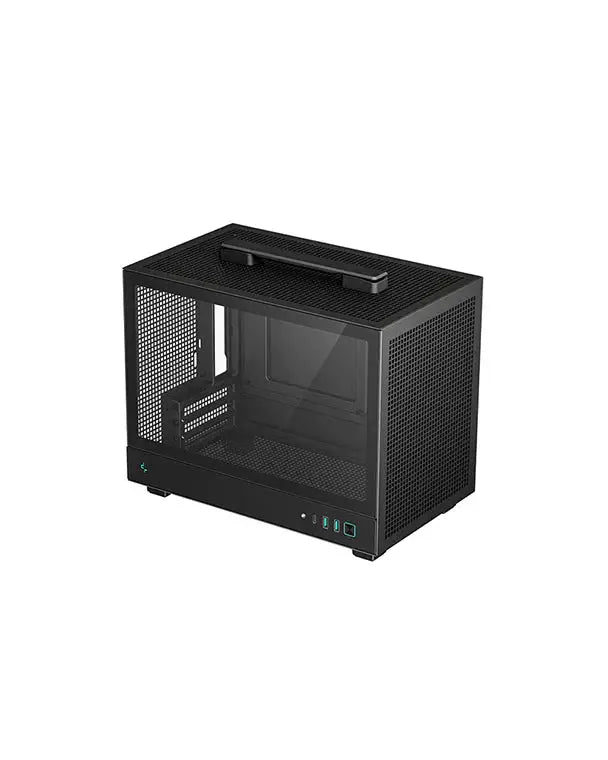 DeepCool CH160 Portable High Airflow Mini-ITX Computer Case Mini-Tower Gaming Cabinet - Black