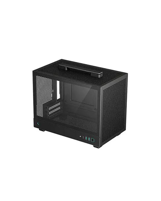 DeepCool CH160 Portable High Airflow Mini-ITX Computer Case Mini-Tower Gaming Cabinet - Black