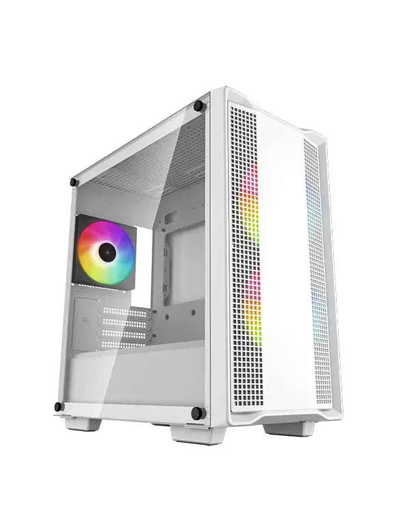 Deepcool CC360 ARGB Tempered Glass Side Panel M-ATX Tower Cabinet - White