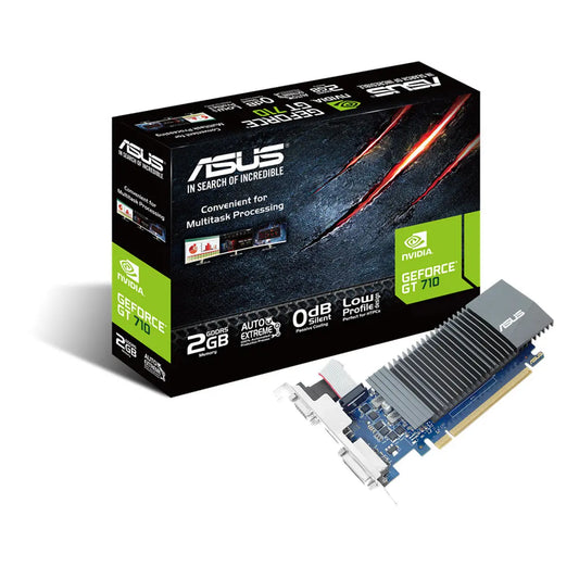 ASUS GeForce GT710 2GB GDDR5 64-Bit Graphics Card with 0db Efficient Cooling