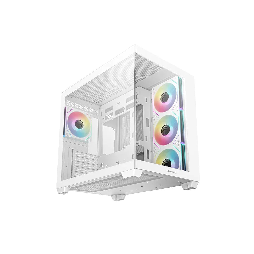 DeepCool CG530 4F Tempered Glass ATX Mid Tower Cabinet-White