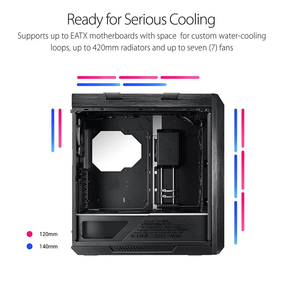 Asus ROG Strix Helios GX601 RGB Mid-Tower Cabinet with 4 Pre-Installed 140mm Fans and Gen 2 USB-C