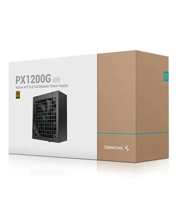 Deepcool PX1200G 3.0 1200 Watt 80 Plus Gold ATX 3.0 Fully Modular Power Supply Unit - Black
