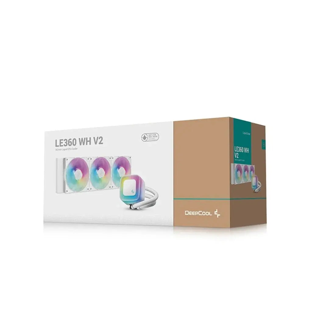 DeepCool LE360 V2 ARGB 360mm AIO CPU Liquid Cooler-White
