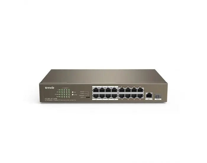 Tenda Poe Switch 16 Port (16 FE+ 2 GE + 1 SFP Port) TEF1118P