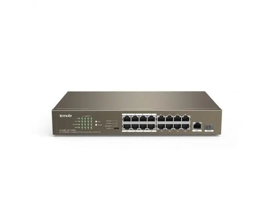Tenda Poe Switch 16 Port (16 FE+ 2 GE + 1 SFP Port) TEF1118P