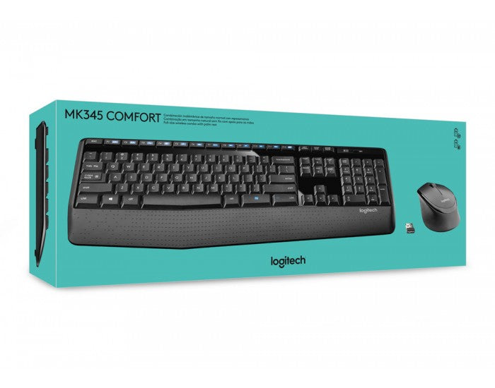 Logitech MK345 Wireless Keyboard and Mouse Combo Black