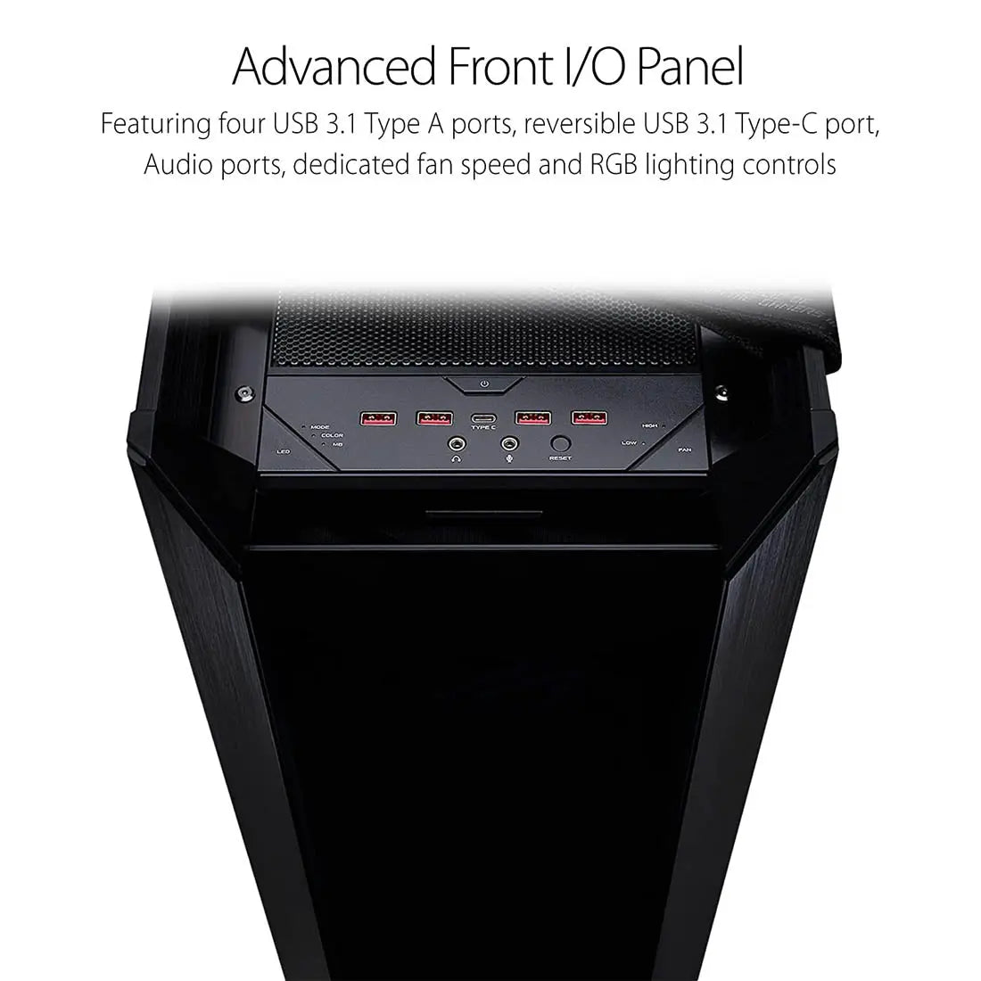 Asus ROG Strix Helios GX601 RGB Mid-Tower Cabinet with 4 Pre-Installed 140mm Fans and Gen 2 USB-C