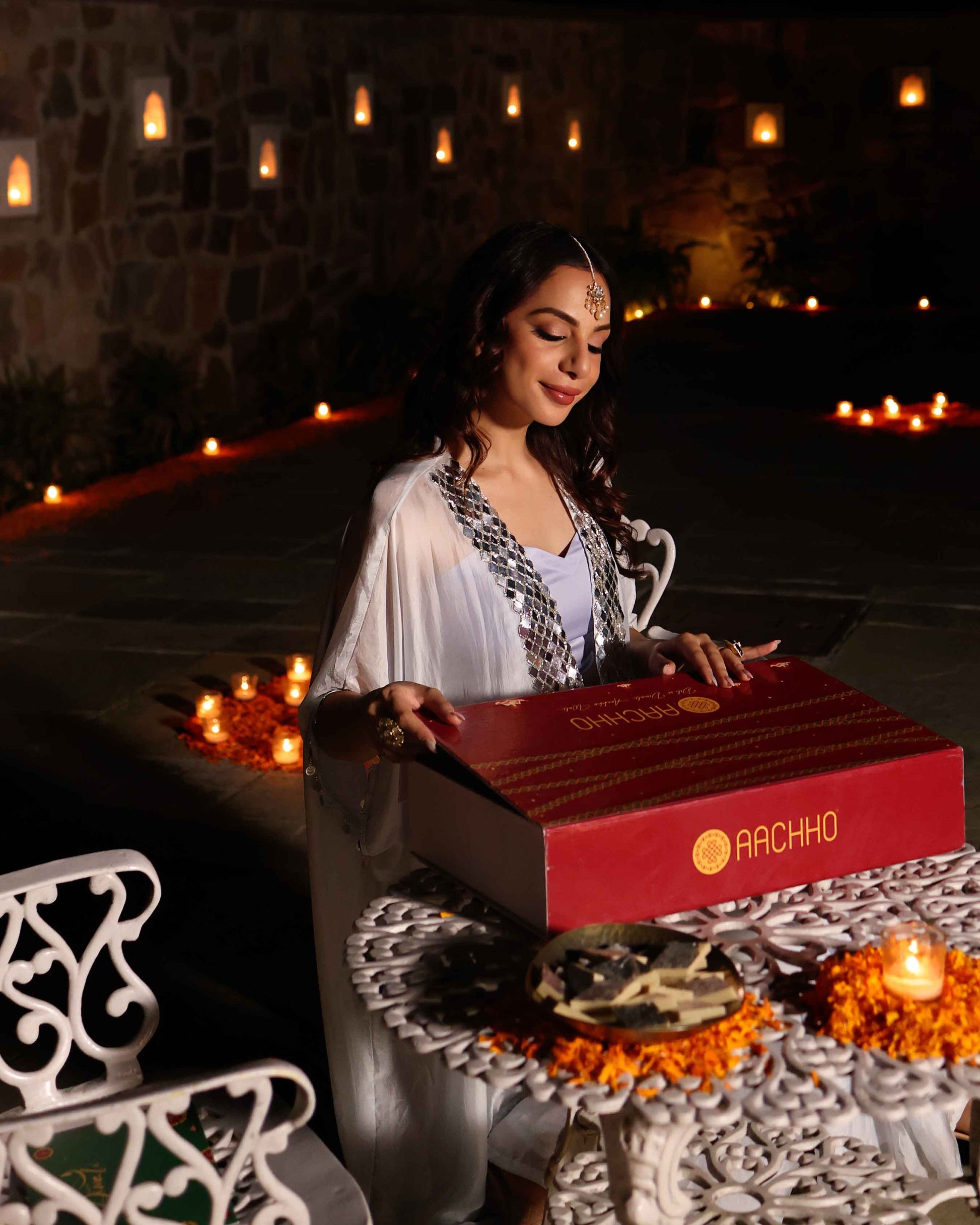 Blue Bay Mirror Work Silk Coord Set Quick Cart