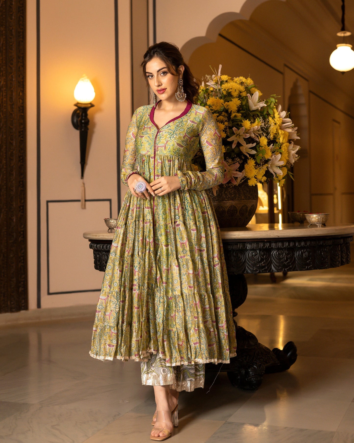 Samyukta Chanderi Gotapatti Sharara Set My Store