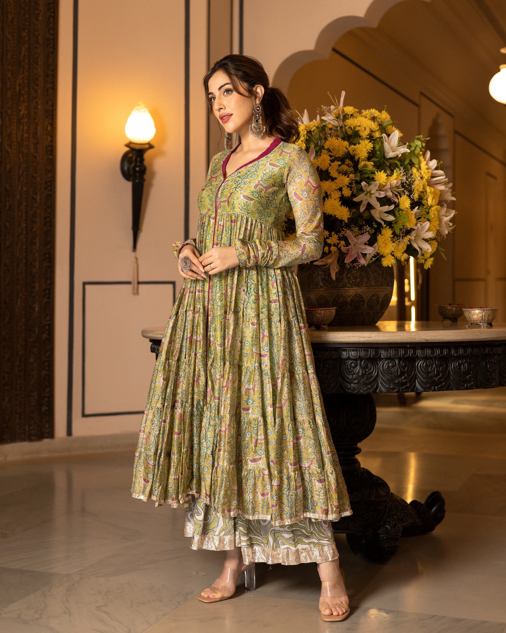 Samyukta Chanderi Gotapatti Sharara Set My Store