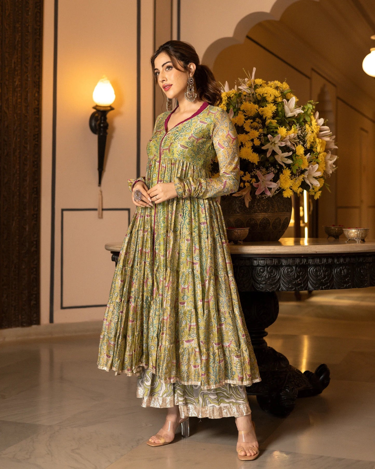 Samyukta Chanderi Gotapatti Sharara Set My Store