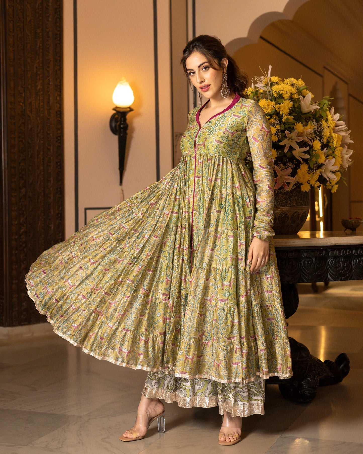 Samyukta Chanderi Gotapatti Sharara Set My Store