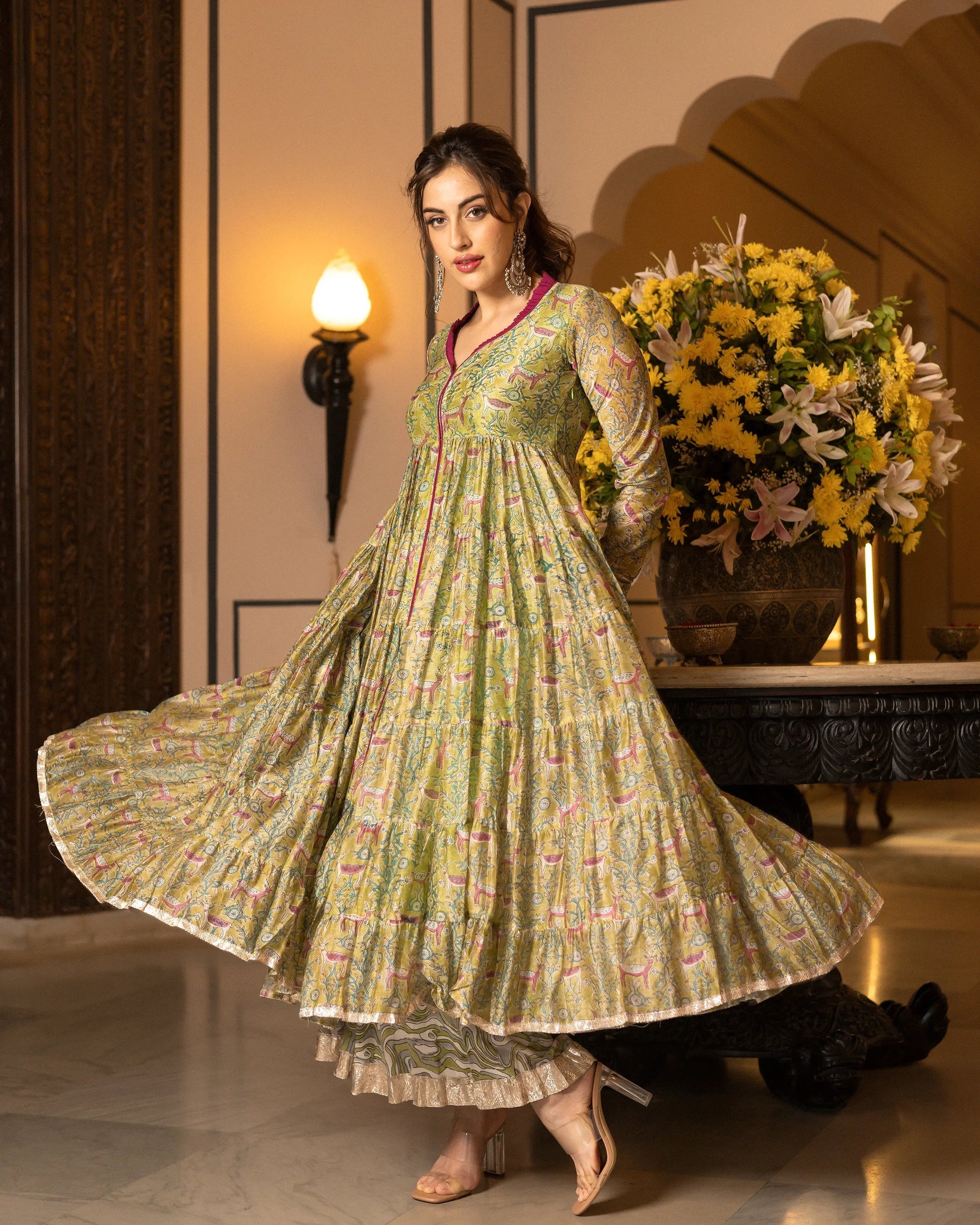 Samyukta Chanderi Gotapatti Sharara Set My Store