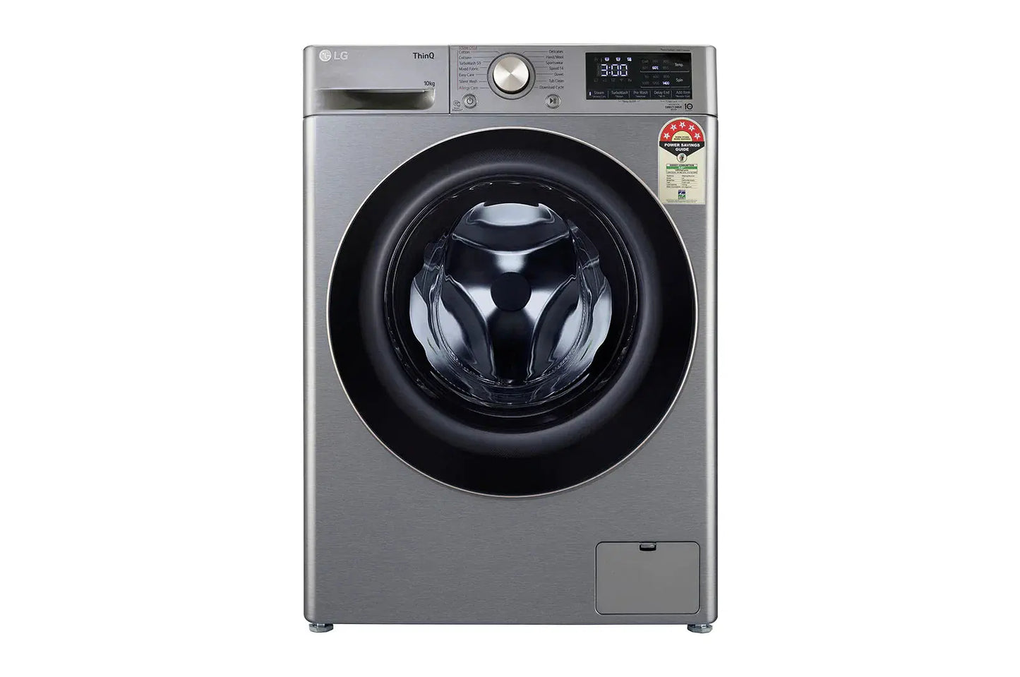 LG 10 kg 5 Star Fully Automatic Front Load Washing Machine (FHP1410Z7P.APSQEIL , Smart Diagnosis, Platinum Silver) My Store