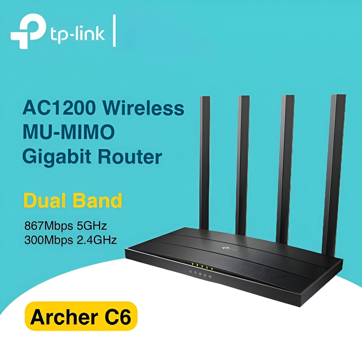 TP-Link Archer C6 AC1200 Wireless MU-MIMO Gigabit Router