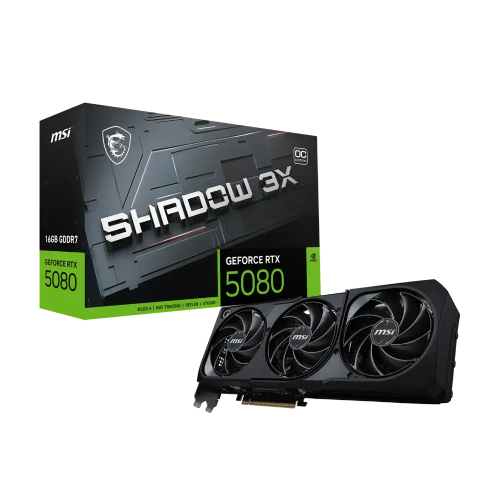 MSI GeForce RTX 5080 16G SHADOW 3X OC GDDR7 Graphics Card