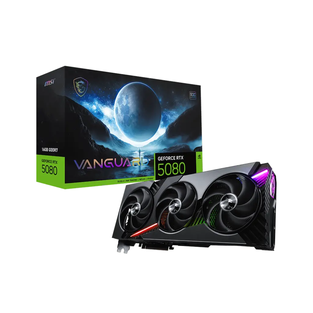 MSI GeForce RTX 5080 16G VANGUARD SOC GDDR7 Graphics Card