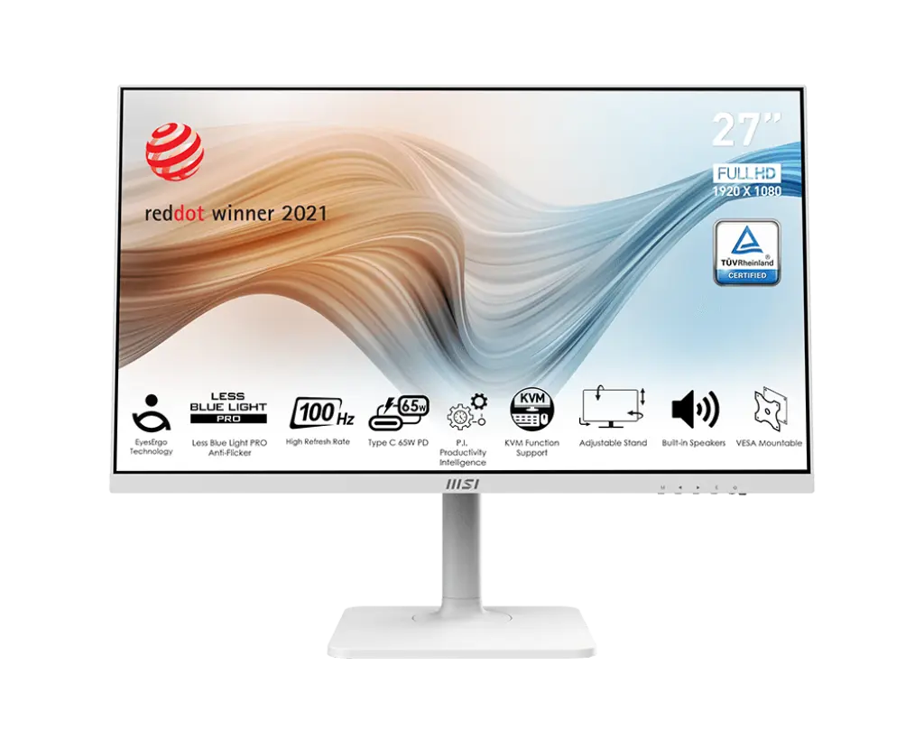MSI Modern MD272XPW 27" FHD 100Hz 4ms IPS Built-in-Speaker Monitor-White My Store